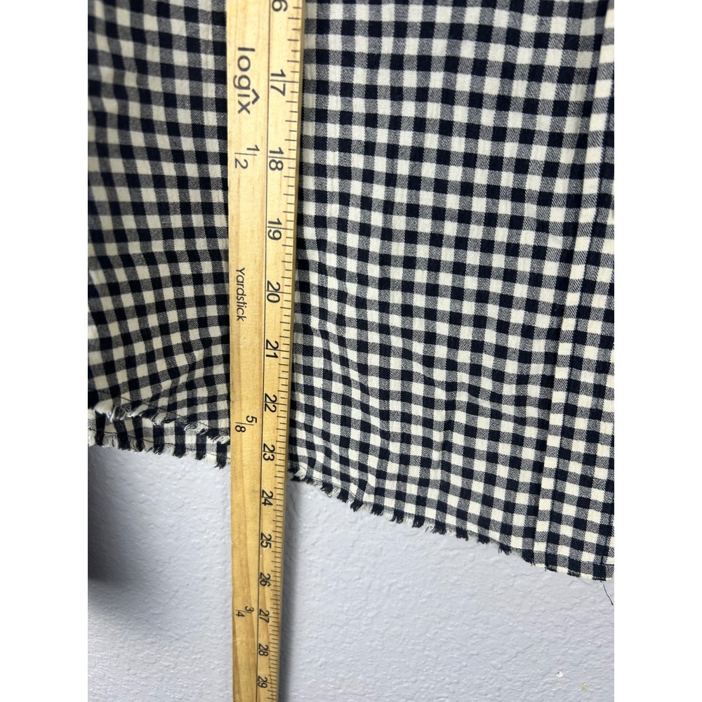 Helmut Lang Gingham Cotton Wool Snap Button Down Shirt Black White Small - Picture 8 of 10